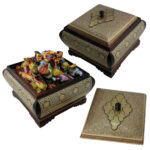 شکلات خوری لب گرد صلیبی داخل خاتم