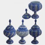 شکلات خوری پایه دار میناکاری